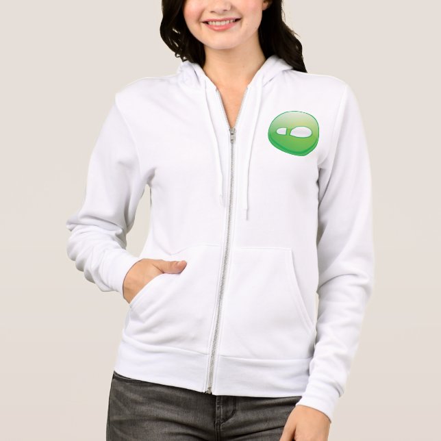Eco-Friendly Green Footprint Icon Hoodie (Vorderseite)