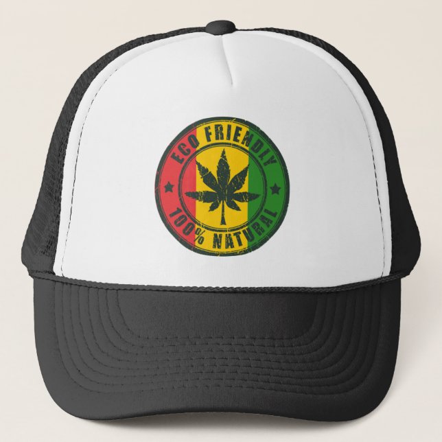 Eco Friendly Hooded  - 100% Natural - Cap Truckerkappe (Vorderseite)