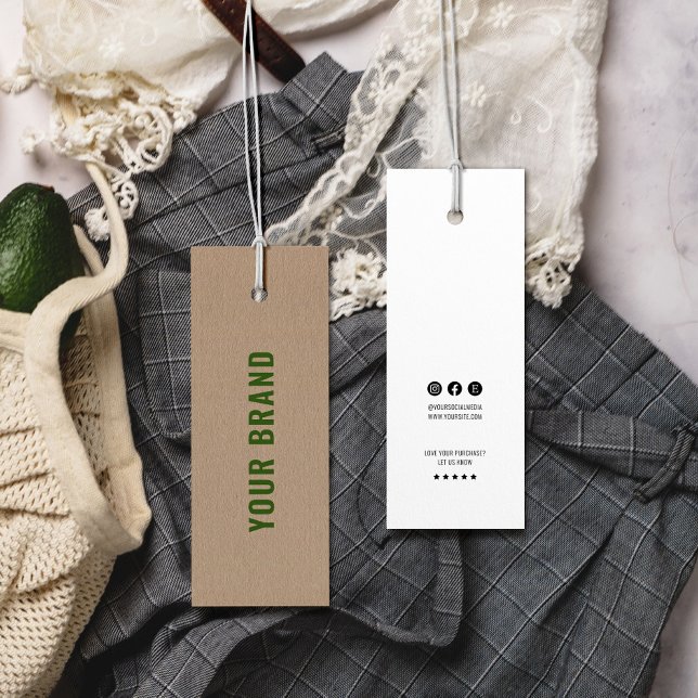 Eco Friendly Kraft Marque Nom Vêtements Hang Tag (Créateur téléchargé)