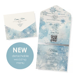 Eco Friendly Winter Wonderland Wedding All In One Einladung