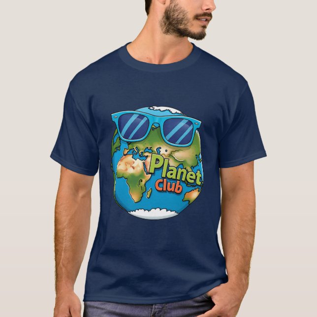 Eco Graphic Navy Tee Cool Globe Design (Vorderseite)