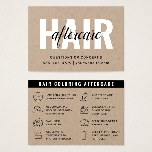 Eco Premium Kraft Colorage cheveux post-soins (Devant & derrière)