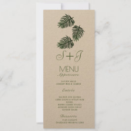 Eco-Tropical Botanique Palm Leaf Drop- Kraft Menu
