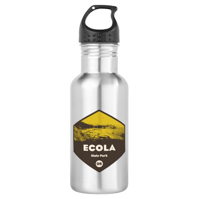 Ecola Staat Park Oregon Edelstahlflasche (Vorderseite)