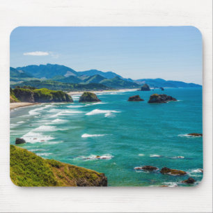 Ecola State Park, Oregon. Panorama von Crescent Mousepad