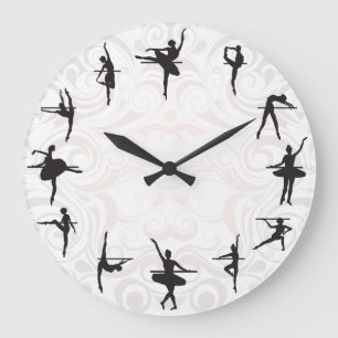 École de ballet Ballerina Danse Mur Horloge