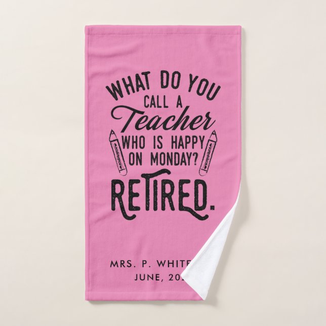 École de musique à la retraite Professeur à la ret (Serviette à main)