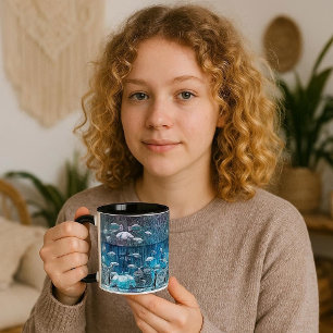 Ecole de Poissons dans Ocean Rocks Mug pour papa