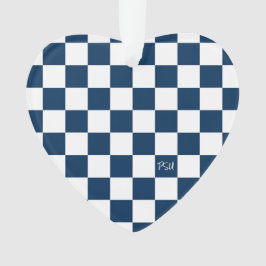 École Spirit Checkerboard INITIALES Blue Team Amus