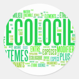 écologie runder aufkleber