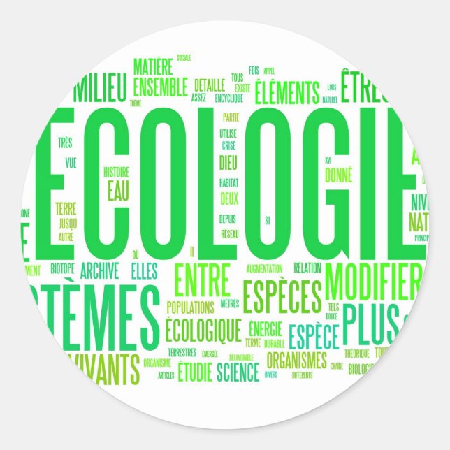 écologie runder aufkleber (Vorderseite)