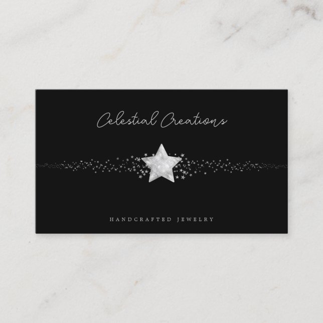 Ecommerce Celestial Business Card Visitenkarte (Vorderseite)