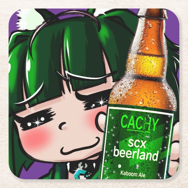 EconoCoasters Cachytan Beerland Set Rechteckiger Pappuntersetzer (Vorderseite)
