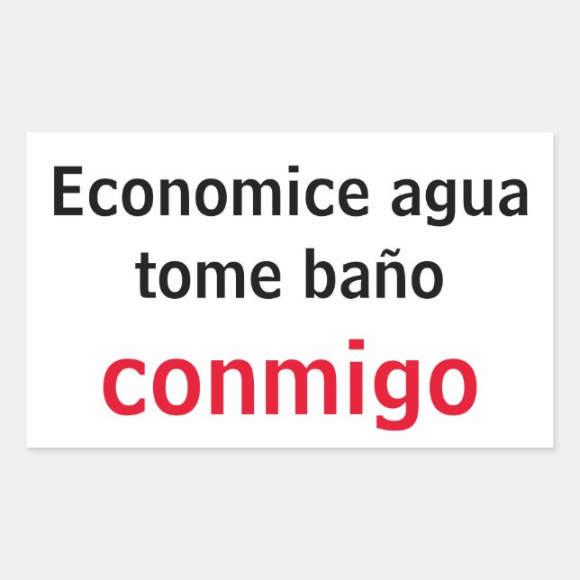 Economice agua rechteckiger aufkleber (Vorderseite)
