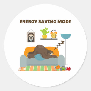 Économie d'énergie Sticker rond du mode de jeu
