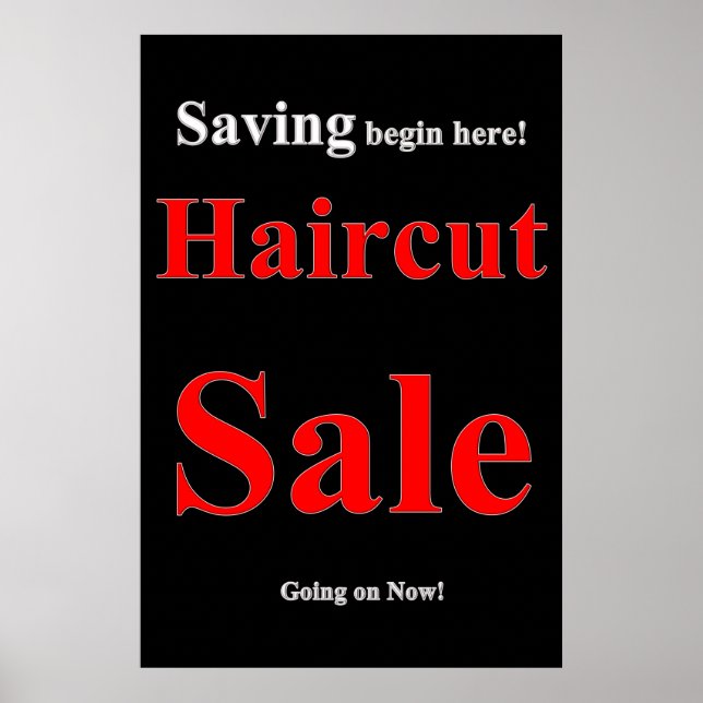 Économie Haircut Vente Beauté Salon Poster (Devant)