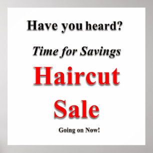 Économie Haircut Vente Poster Matte
