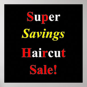 Économie Haircut Vente Poster Matte