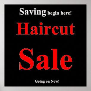 Économie Haircut Vente Poster Matte
