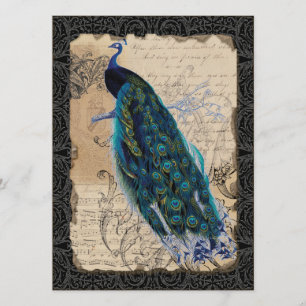 Économies antiques de paon les cartes de date -