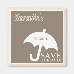 Économies de baby shower de parapluie le magnet d