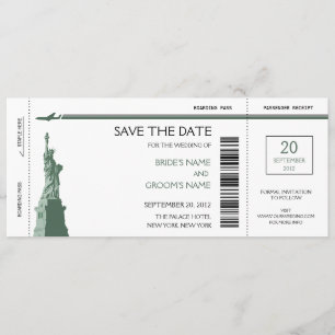 Économies de carte d'embarquement les invitations