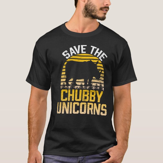 Économies de cru le T-shirt potelé de licornes - (Devant)