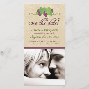 Économies de vignoble le faire-part de date