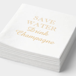 Économisez l'eau, buvez du champagne élégante fête