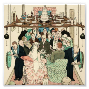 "Economy of Space" von W Heath Robinson Fotodruck