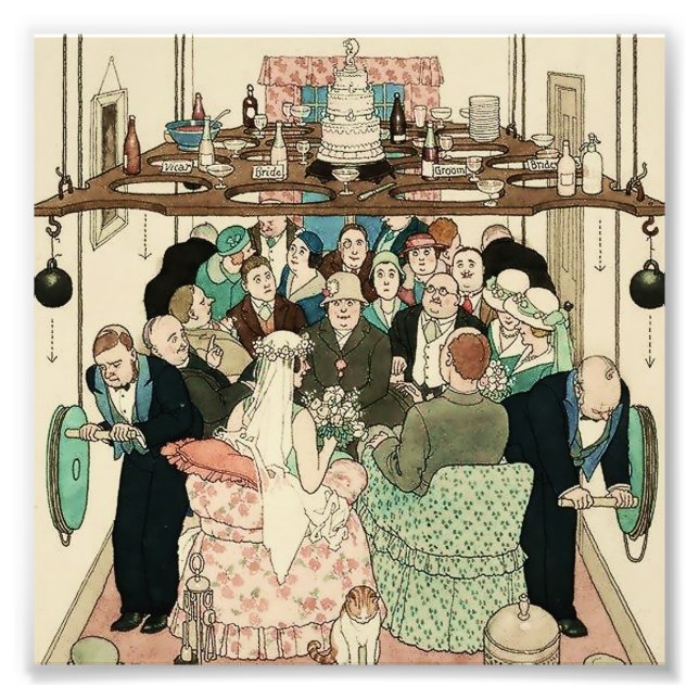 "Economy of Space" von W Heath Robinson Fotodruck (Vorne)