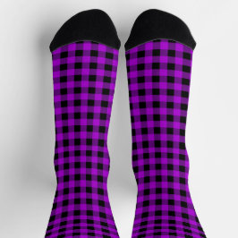 EcoPurple Checkered Socken