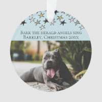 Écorce de Noël Le Herald Angels Chanter Chien