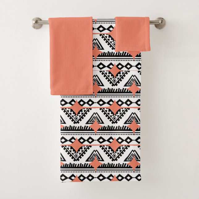 écorce de pêche aztèque motif tongs flèches (En situation)