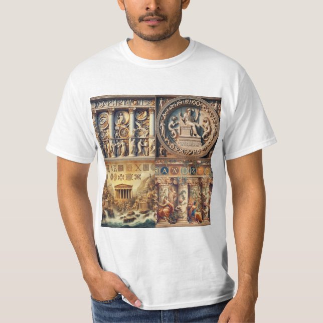 Ecos de la Antigua Grecia: Un Collage Atemporal T-Shirt (Vorderseite)