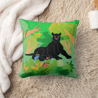 "Ecos del Bosque: Almohada Verde con el Encanto  Kissen
