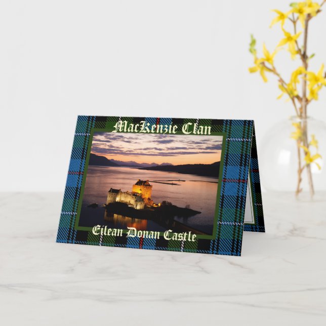 Écosse Château d'Eilean Donan - Carte du Clan MacK (Fleur jaune)