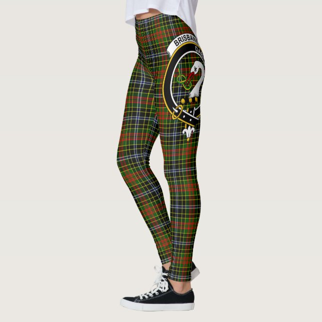 Ecosse Clan Brisbane Crest Tartan Femmes Leggings (Gauche)