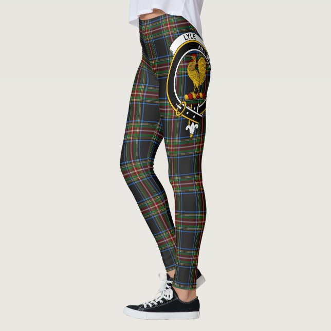 Ecosse Clan Lyle Crest Tartan Femmes Leggings (Gauche)