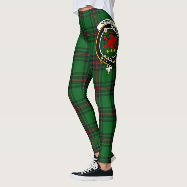 Ecosse Clan Primrose Crest Tartan Femmes Leggings (Gauche)