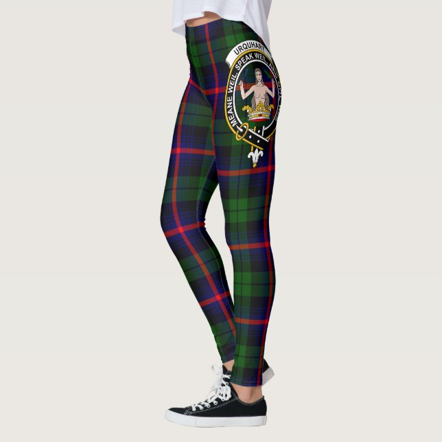 Ecosse Clan Urquhart Crest Tartan Femmes Leggings (Gauche)