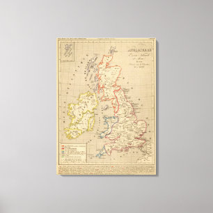 Ecosse, Irlande et Man en 1100 Leinwanddruck