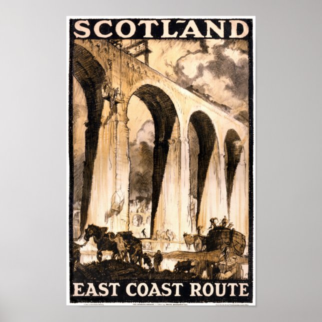 Ecosse rare Poster Vintage voyage restauré (Devant)