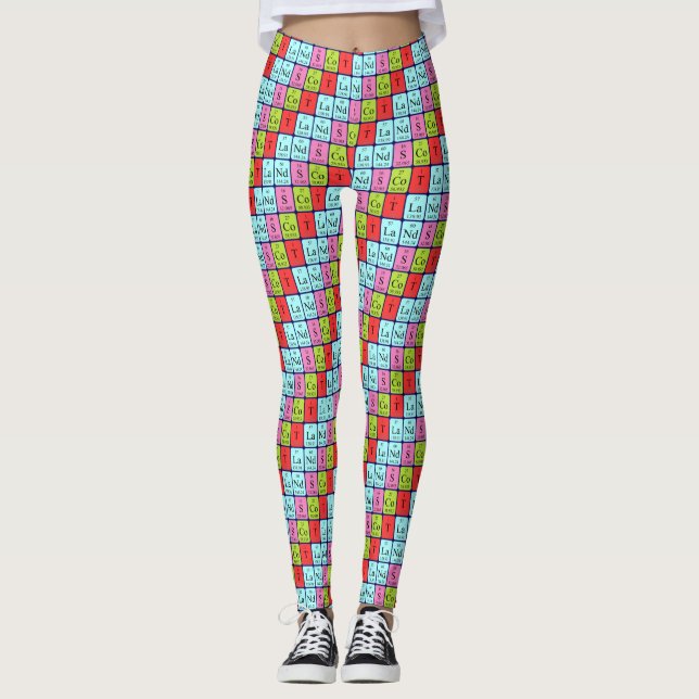 Ecosse tableau périodique patriotique leggings (1) (Devant)