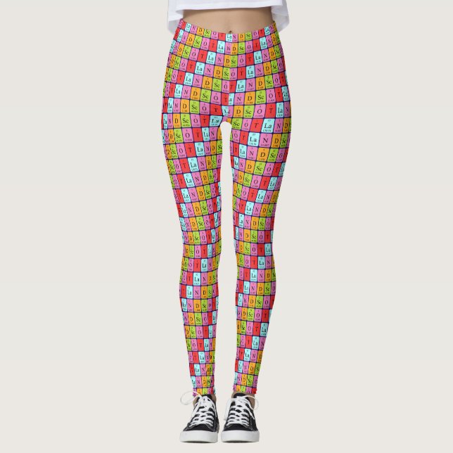 Ecosse tableau périodique patriotique leggings (13 (Devant)