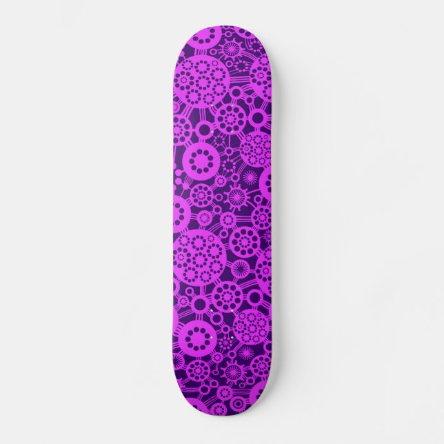 Ecosystem - Leichte Violette auf Lila Skateboard (Vorderseite)