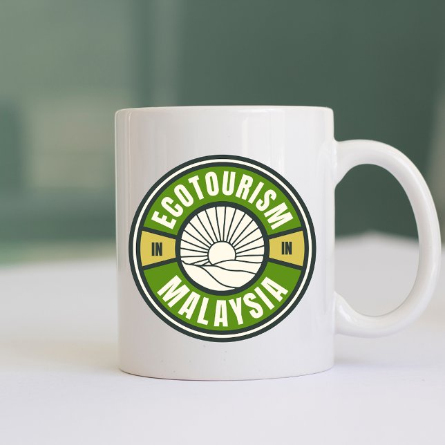 Ecotourismus Malaysia Asien Green Slow Travel Logo Kaffeetasse (Von Creator hochgeladen)