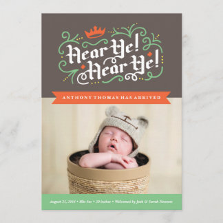 Écoute-Moi ! Écoute-Moi ! Faire-part de naissance 