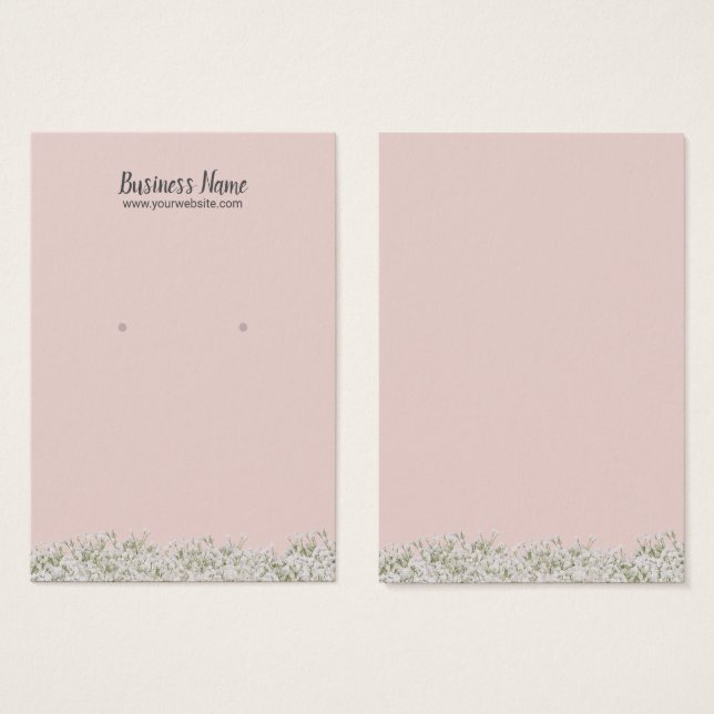 Écouter la carte d'affichage | Bébé rose pâle (Devant & derrière)