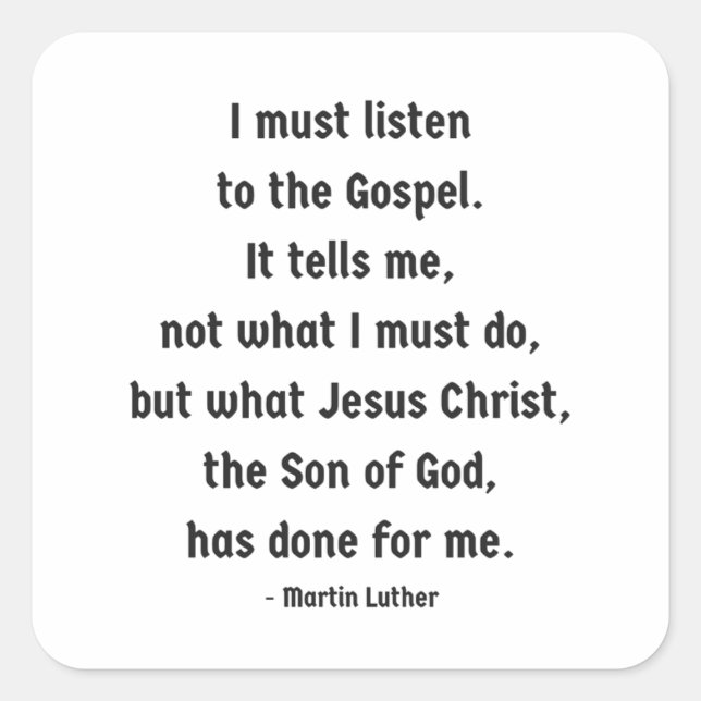 Écouter le Sticker Carré de l'Évangile (Devant)